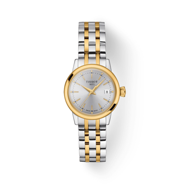 Tissot Classic Dream Quartz Silver & Yellow Gold Steel 28mm Ladies Watch T1292102203100