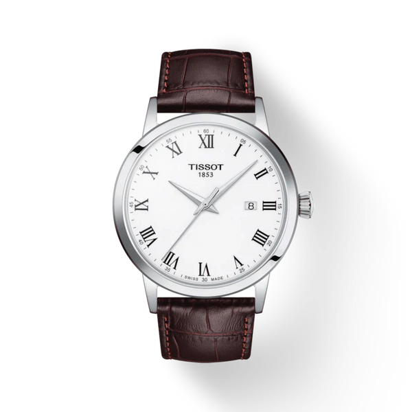 Tissot Classic Dream Quartz Brown Leather 42mm Mens Watch T1294101601300