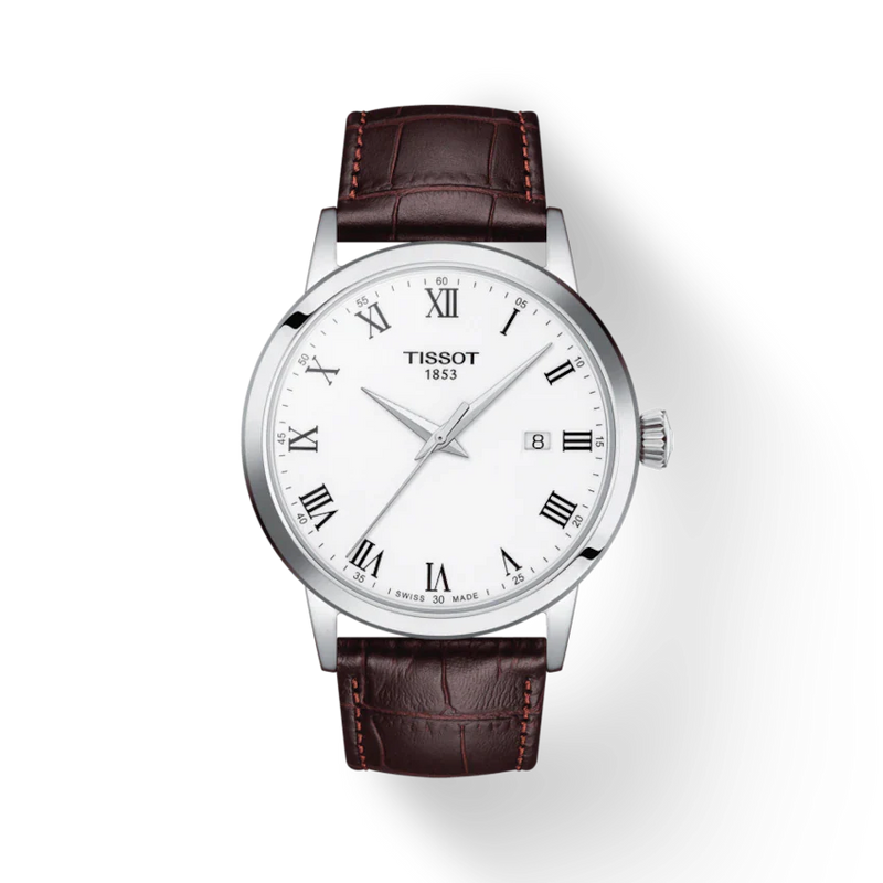 Tissot Classic Dream Quartz Brown Leather 42mm Mens Watch T1294101601300