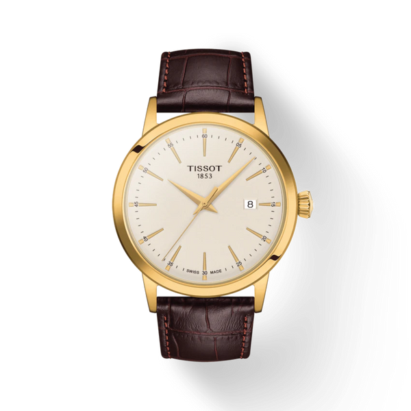 Tissot Classic Dream Quartz Brown Leather 42mm Mens Watch T1294103626100