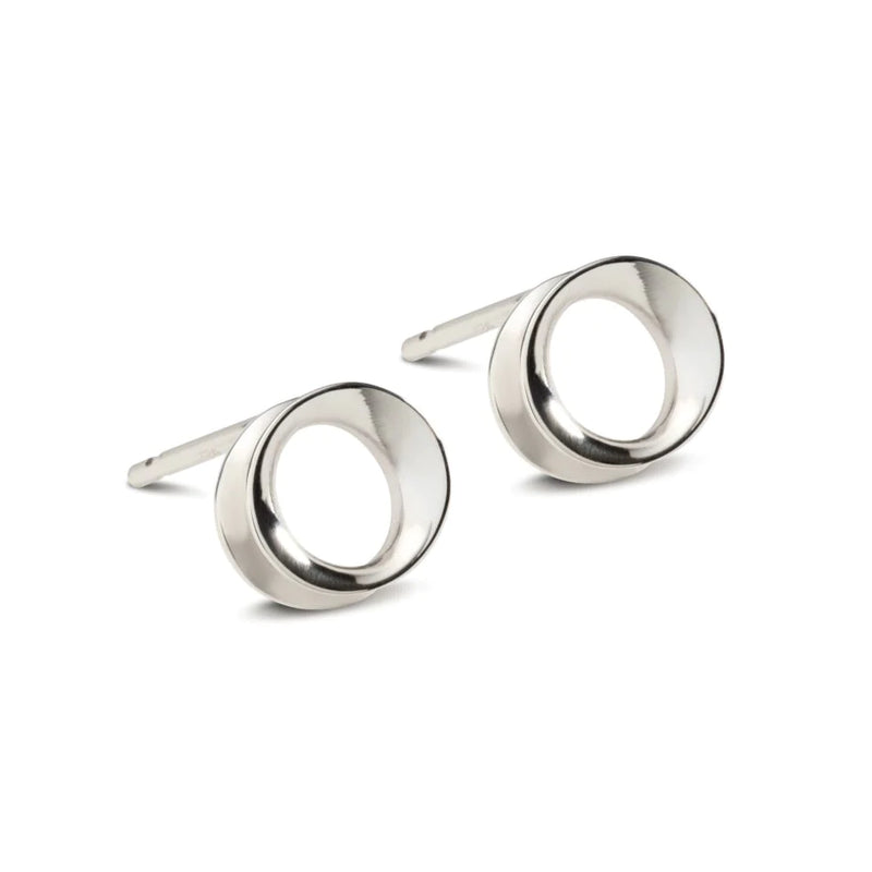 Maureen Lynch Sterling Silver Wave Stud Earrings W8.S