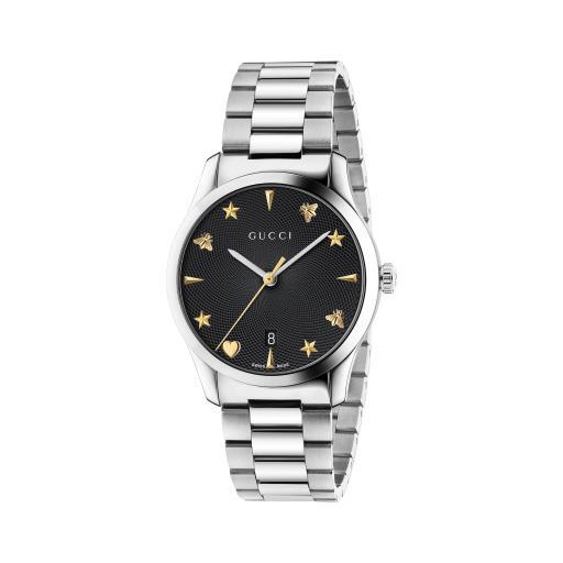Gucci G-Timeless Steel Black Dial Unisex Watch YA1264029A
