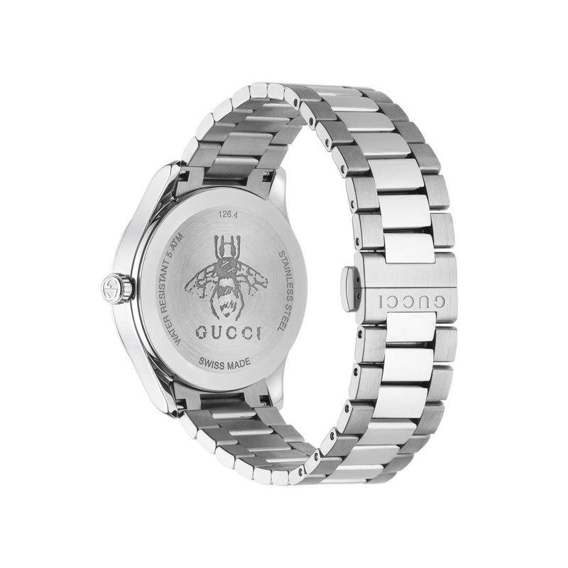 Gucci G-Timeless Quartz Black Dial Steel 38mm Watch YA1264029A