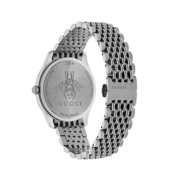 Gucci G-Timeless Steel Bee Motif 36mm Ladies Watch YA1264153