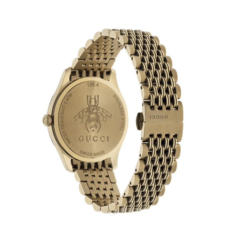 Gucci G-Timeless Quartz Gold Bee Motif 36mm Ladies Watch YA1264155