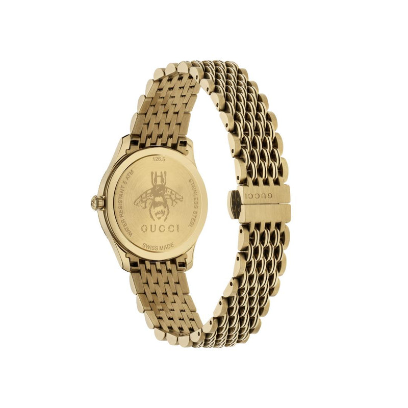 Gucci G-Timeless Quartz Gold Bee Motif 29mm Ladies Watch YA1265021