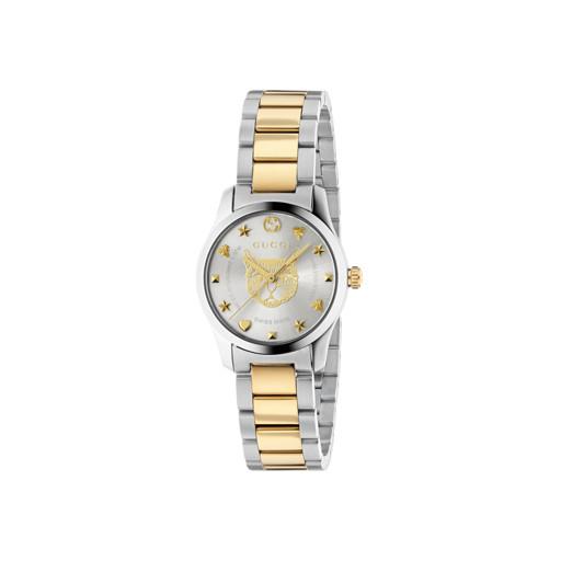 Gucci G-Timeless Gold Feline Head Motif Ladies Watch YA126596