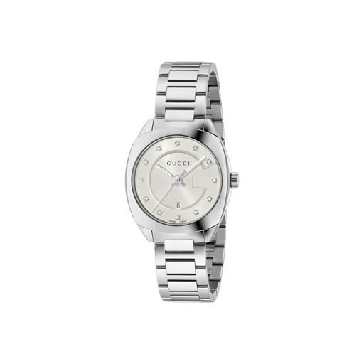 Gucci GG2570 Diamond Dial Steel Ladies Watch YA142504