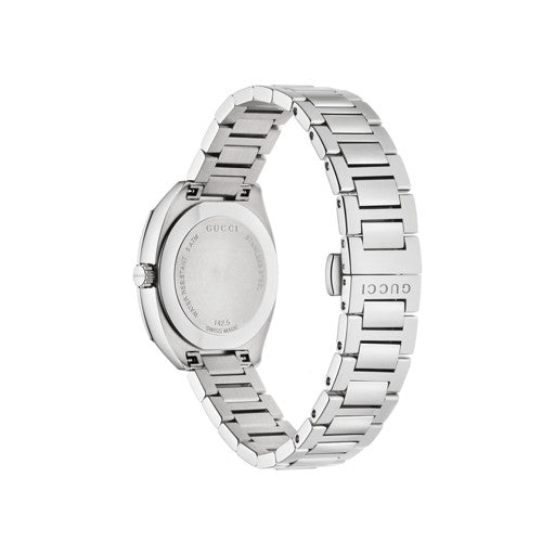 Gucci GG2570 Quartz Silver Steel Diamond Dial 27mm Ladies Watch YA142504