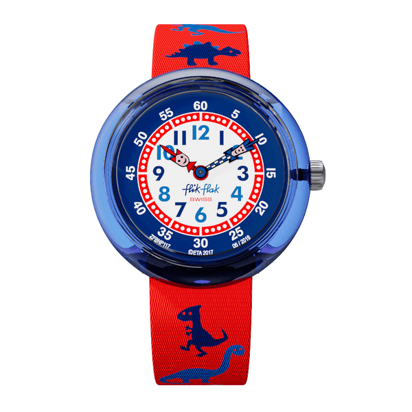 Swatch Flik Flak Dinosauritos Quartz 31.85mm Watch FBNP117