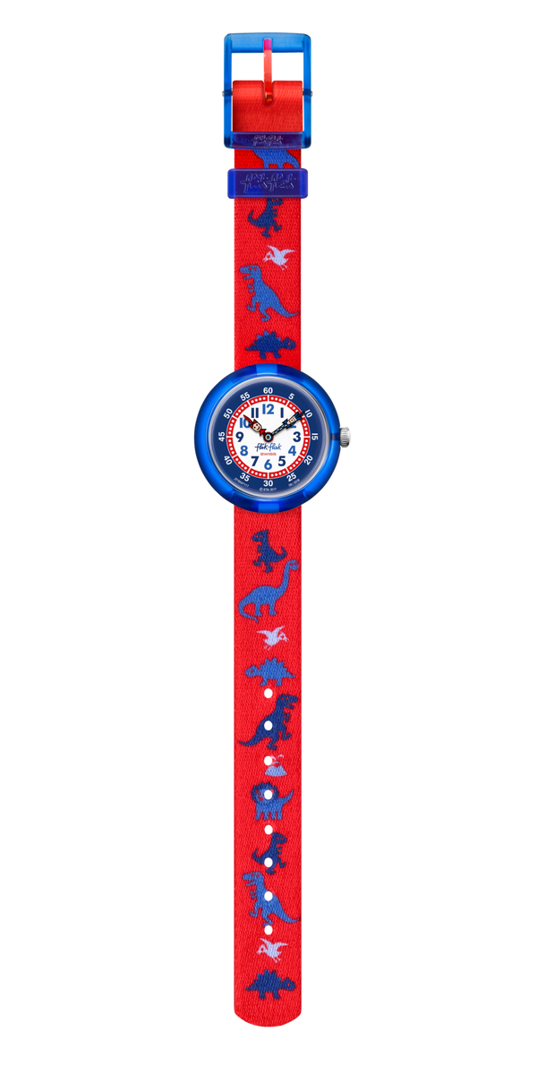 Swatch Flik Flak Dinosauritos Quartz 31.85mm Watch FBNP117