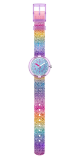 Swatch Flik Flak Shine in Rainbow Quartz 31.85mm Watch FBNP128