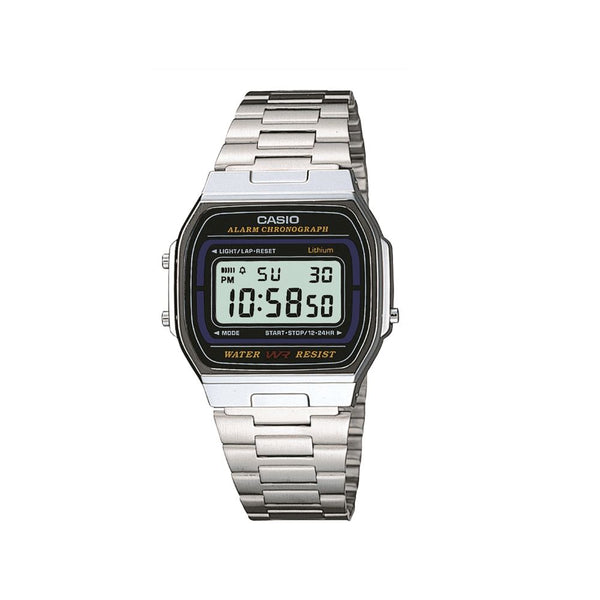 Casio Vintage Silver Steel Watch A164WA-1VES