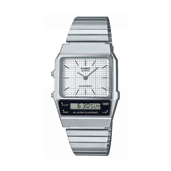 Casio Vintage analog-Digital Silver Steel Watch AQ-800E-7AEF