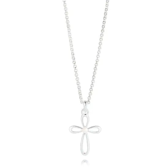 Molly Brown Cherish Pearl Cross Necklace