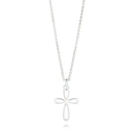 Molly Brown Cherish Pearl Cross Necklace MB241-03