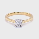 9ct Yellow Gold Illusion Set Solitaire Engagement Ring