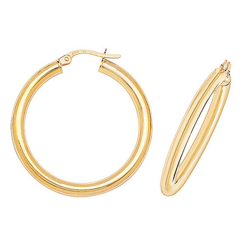 9ct Gold Hinged Hoop Earrings