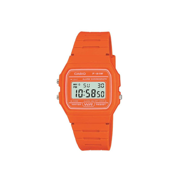 Casio Orange Watch F-91WC-4A2EF