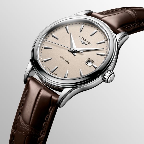 Longines Flagship Automatic 30mm Leather Strap Ladies Watch L43744792