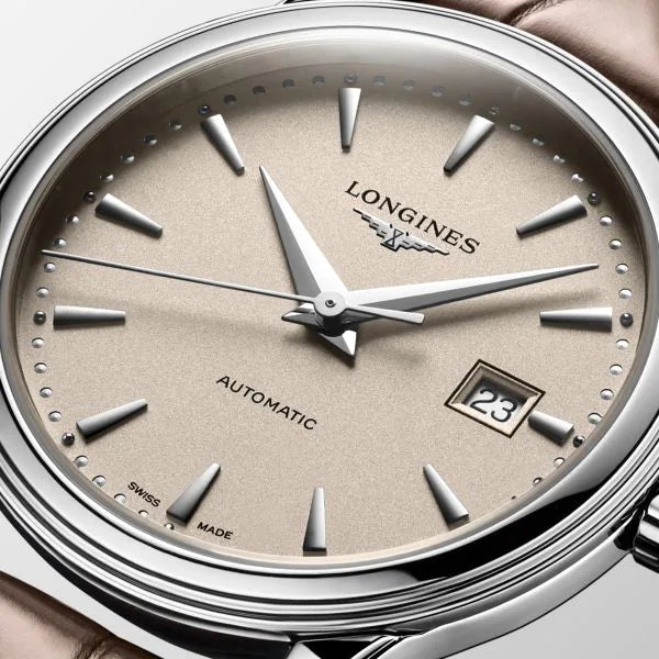Longines Flagship Automatic 30mm Leather Strap Watch L43744792