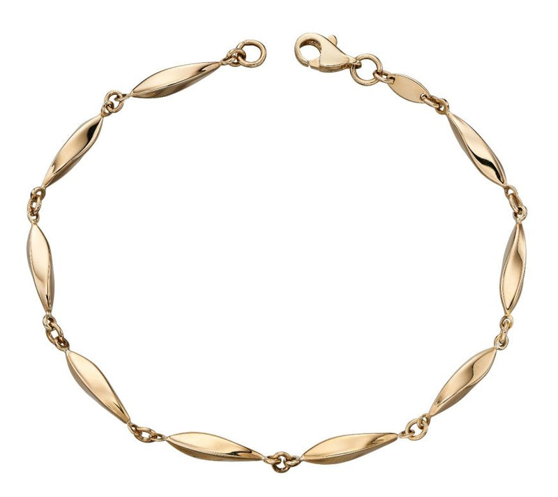 9ct Gold Marquise Twist Bracelet