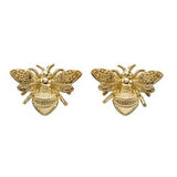 9ct Gold Bee Stud Earrings