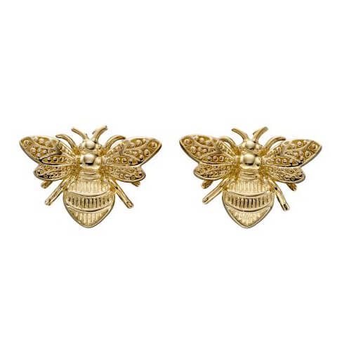 9ct Gold Bee Stud Earrings