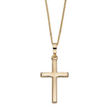 9ct Gold Polished Cross Necklace
