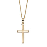 9ct Gold Polished Cross Pendant Necklace