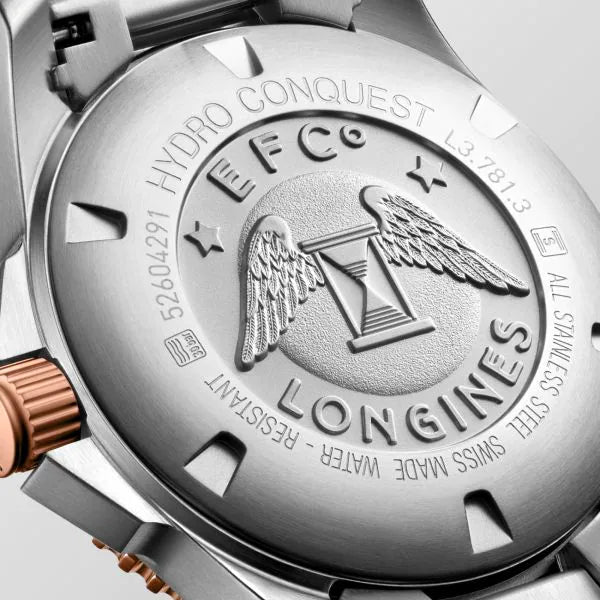 Longines HydroConquest Automatic Rose and Steel Grey Dial 41mm Mens Watch L37813787
