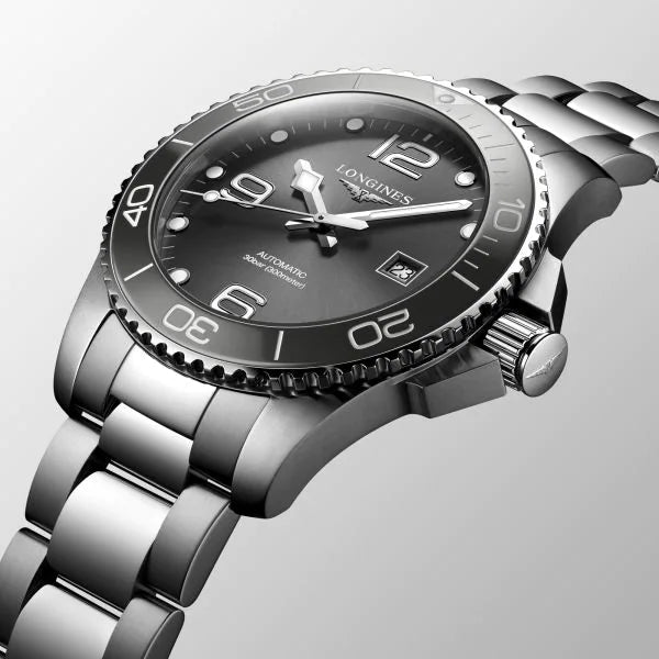Longines Hydroconquest Automatic Grey Ceramic 43mm Mens Watch L37824766