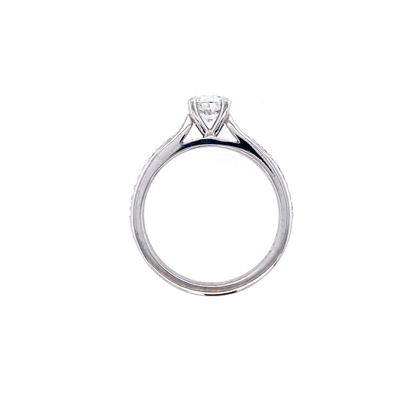 18ct White Gold Solitaire 0.80ct Engagement Ring