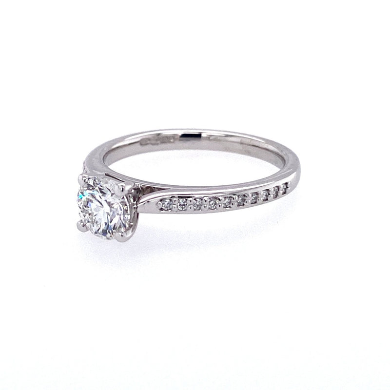 18ct White Gold Solitaire 0.80ct Diamond Ring