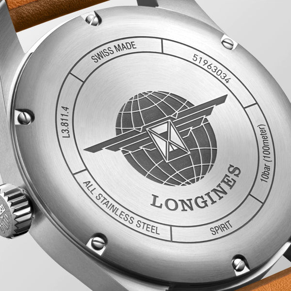 Longines Spirit Automatic Tan Leather Chronometer 42mm Watch L38114732
