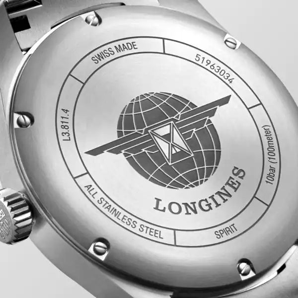 Longines Spirit Automatic Steel White Dial Chronometer 42mm Mens Watch L38114736