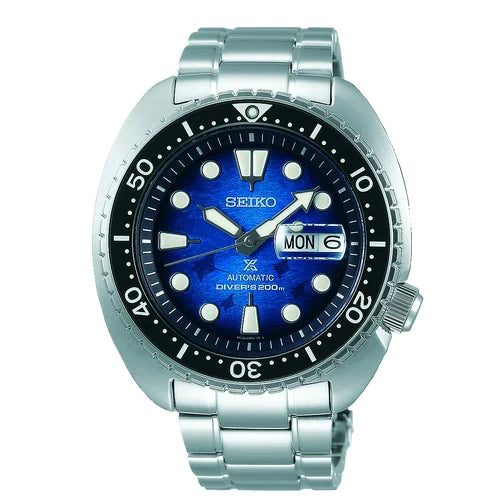 Seiko Prospex Save The Ocean Turtle Scuba Diver Silver Steel 45mm Mens Watch SRPE39K1
