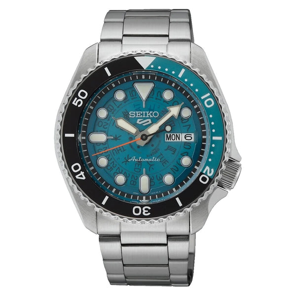 Seiko 5 Sports SKX Seagreen Dial Silver Steel 42.5mm Mens WatchSRPJ45K1