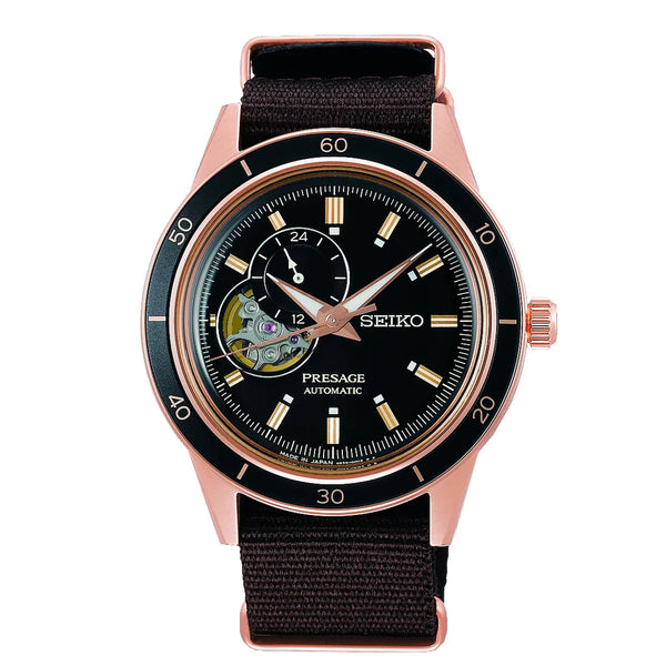 Seiko Presage Automatic Dual Time 40.8mm Nyon Strap Watch SSA426J1