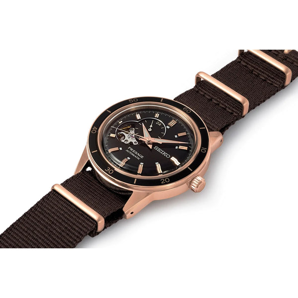 Seiko Presage Automatic Dual Time 40.8mm Nyon Strap Mens Watch SSA426J1