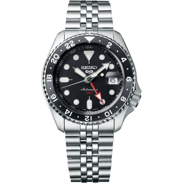 Seiko 5 Sports Black Grape GMT SKX Black Dial 42.5mm Mens Watch SSK001K1