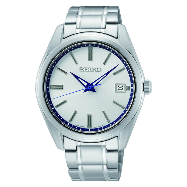 Seiko Quartz Stainless Steel White Dial 40mm Gents Watch SUR457P1