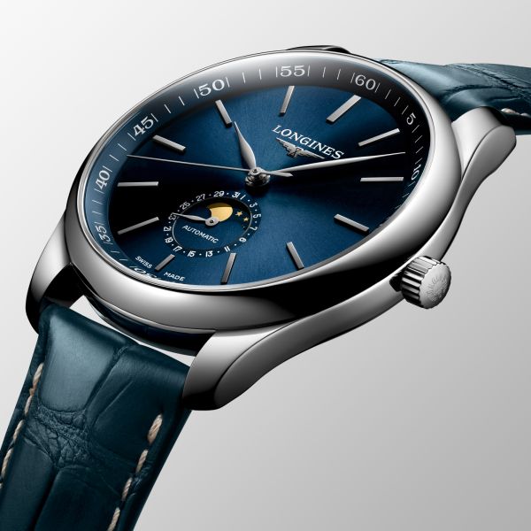 The Longines Master Collection Automatic Moonphase Blue Leather 40mm Watch L29194920